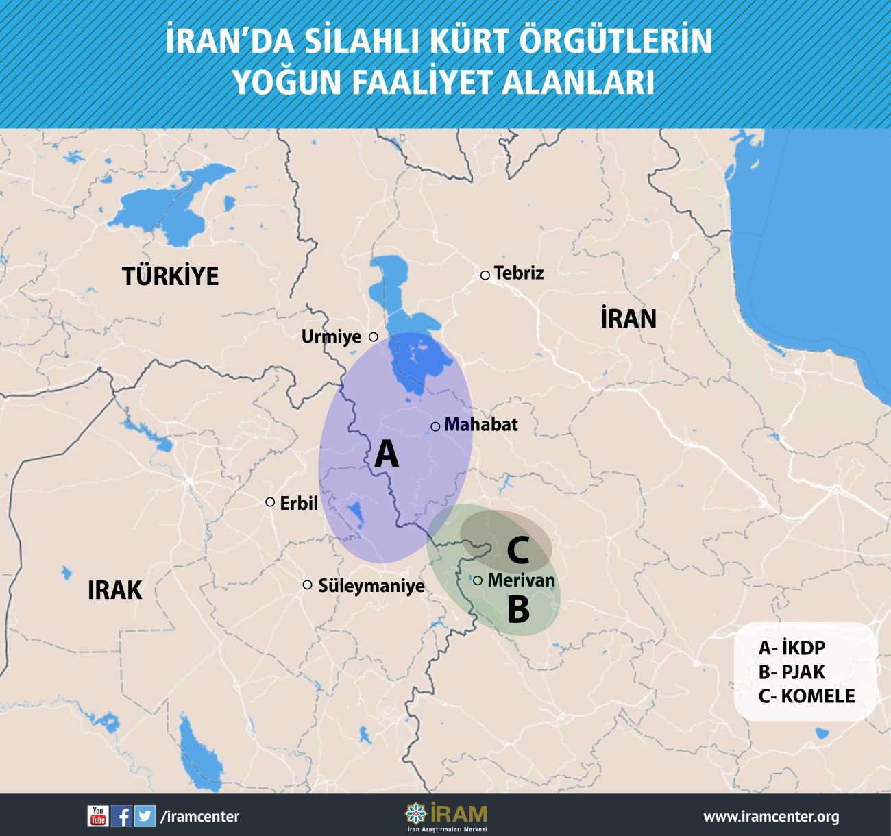İran'da Silahlı Kürt Örgütlerin Yoğun Faaliyet Alanları
